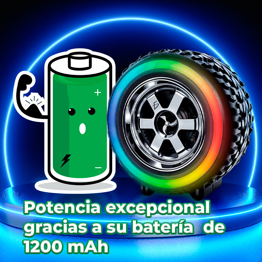 Bocina Llanta Bluetooth / bocina con luces y ranuras para micro sd y usb / ix-bass / 779